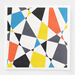 Farbige, coole, trendige, moderne geometrische For Serviette