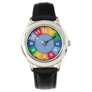 Farbige coole Ziffern Armbanduhr