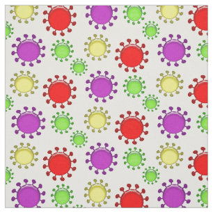 Farbige Coronavirus-Viren-Formen Stoff