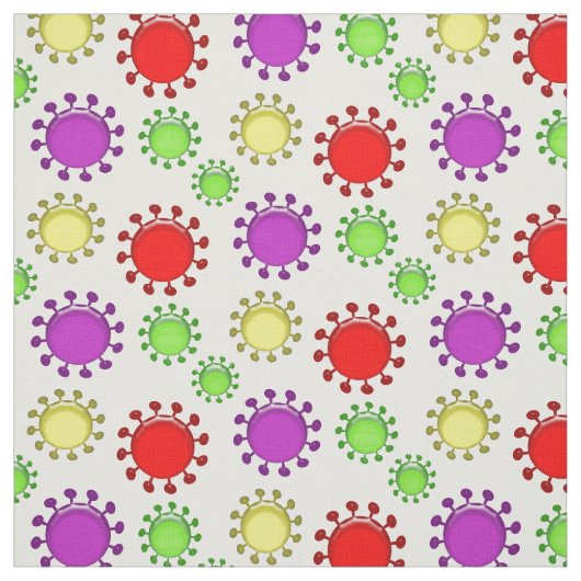 Farbige Coronavirus-Viren-Formen Stoff (Muster)
