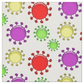 Farbige Coronavirus-Viren-Formen Stoff (Nahaufnahme)