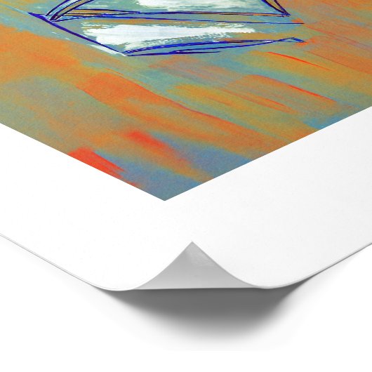 Farbige Couple Abstrakt Art MC Belkadi 16x20 Poster (Ecke)