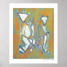Farbige Couple Abstrakt Art MC Belkadi 16x20 Poster