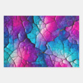 Farbige Crackle Paper Art Wrapping Paper Sheets Geschenkpapier Set (Vorderseite 2)