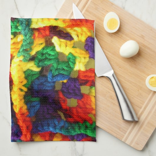 Farbige Crochet Handtuch (Viertel Falte)