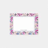 Farbige Cutouts floral Post-it Klebezettel (Vorderseite)