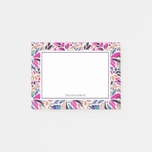 Farbige Cutouts floral Post-it Klebezettel