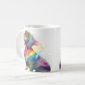 Farbige Dackel Hunde Kaffee Tasse, Cup Kaffeetasse (Vorderseite Links)