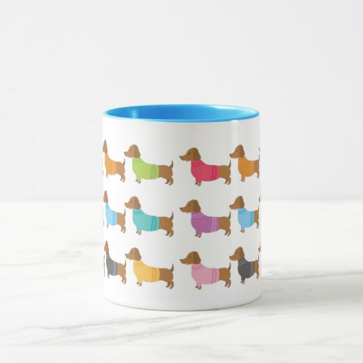 Farbige Dackeln Kaffee Tasse (Zentrum)