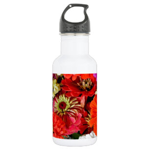 Farbige Dahlien-Blume Trinkflasche