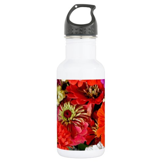 Farbige Dahlien-Blume Trinkflasche (Vorderseite)