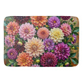Farbige Dahlienblumen Badematte (Vorderseite)