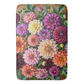 Farbige Dahlienblumen Badematte (Vorderseite Vertikal)