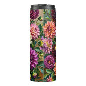 Farbige Dahlienblumen Thermosbecher (Rückseite)