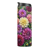 Farbige Dahlienblumen Thermosbecher (Nach rechts gedreht)