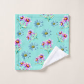 Farbige Daisy-Blume Badhandtuch Set (Waschlappen)