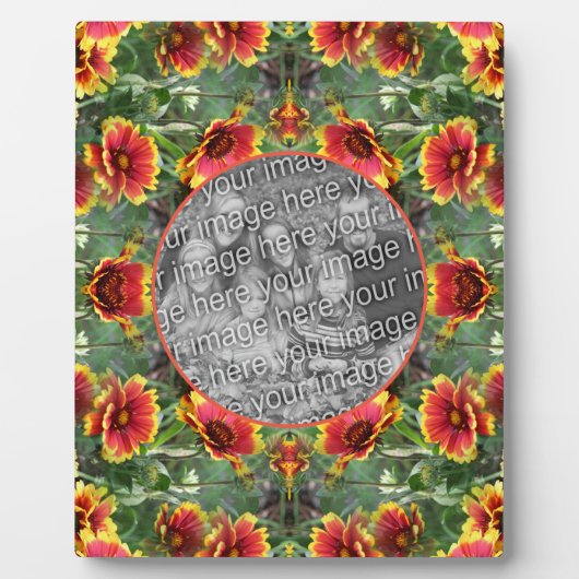 Farbige Daisy-Blume kreieren Ihr eigenes Foto Fotoplatte (Vorderseite)