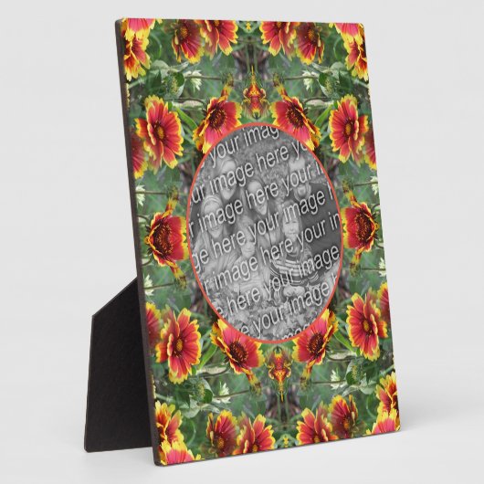 Farbige Daisy-Blume kreieren Ihr eigenes Foto Fotoplatte (Seite)