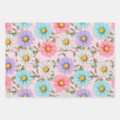 Farbige Daisy-Blume Rosa Geschenkpapier Set (Vorderseite)