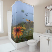 Farbige Daisy, Lubec Maine Canvas Print Duschvorhang (Beispiel)