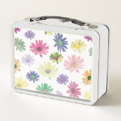 Farbige Daisy mit Namen Metall Brotdose (Rückseite)