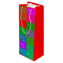 Farbige Daisy-Plätze, Abstrakte kleine Printwerbun Geschenktüte Für Weinflaschen