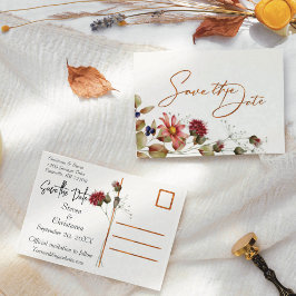 Farbige Daisy-Wildblume Ankündigungspostkarte