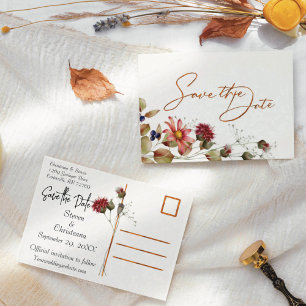 Farbige Daisy-Wildblume Ankündigungspostkarte