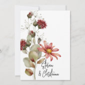 Farbige Daisy-Wildblume Einladung (Rückseite)