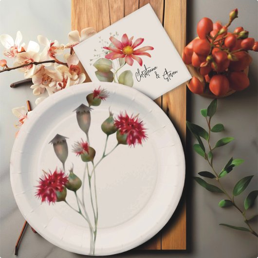 Farbige Daisy-Wildblume Serviette