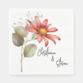 Farbige Daisy-Wildblume Serviette (Vorderseite)