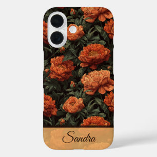 Farbige Dankeschön-Geschenk-Pfingstrose Name iPhone 16 Hülle