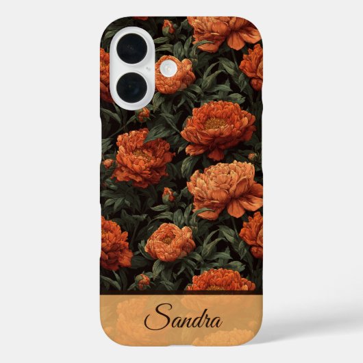 Farbige Dankeschön-Geschenk-Pfingstrose Name Case-Mate iPhone Hülle (Rückseite)