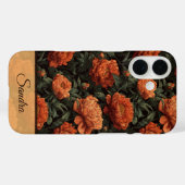 Farbige Dankeschön-Geschenk-Pfingstrose Name Case-Mate iPhone Hülle (Rückseite (Horizontal))