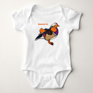 Farbige Darstellung der Mandarinenente Baby Strampler