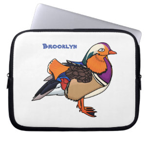 Farbige Darstellung der Mandarinenente Laptopschutzhülle