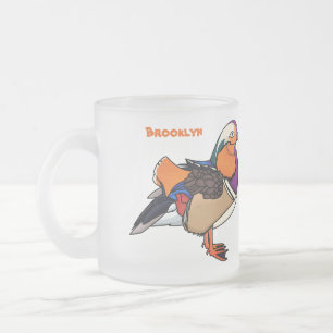 Farbige Darstellung der Mandarinenente Mattglastasse