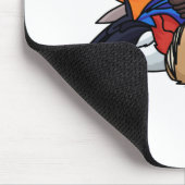 Farbige Darstellung der Mandarinenente Mousepad (Ecke)