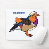 Farbige Darstellung der Mandarinenente Mousepad (Mit Mouse)