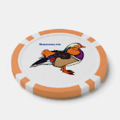 Farbige Darstellung der Mandarinenente Pokerchips (Einzeln)