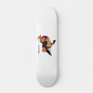 Farbige Darstellung der Mandarinenente Skateboard