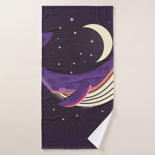 Farbige Darstellung des niedlichen Wales in sp. Badehandtuch (Badehandtuch)