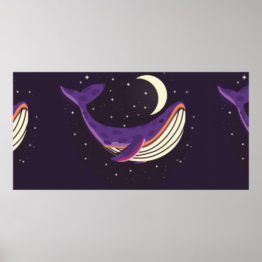 Farbige Darstellung des niedlichen Wales in sp. Poster (Vorne)