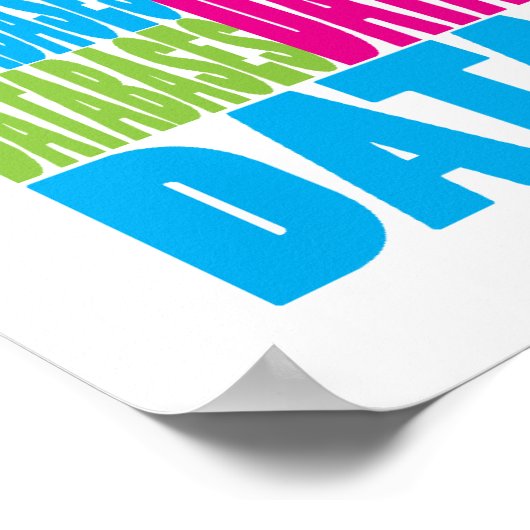 Farbige Datenbanken Poster (Ecke)