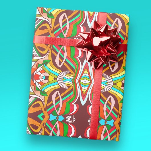 Farbige Designs Geschenkpapier