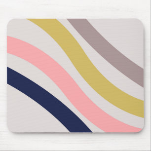 Farbige diagonale Linien im Retrostil Mousepad