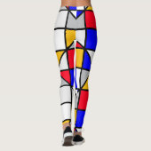 Farbige diagonale Quadrate Leggings (Rückseite)