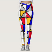 Farbige diagonale Quadrate Leggings (Vorderseite)