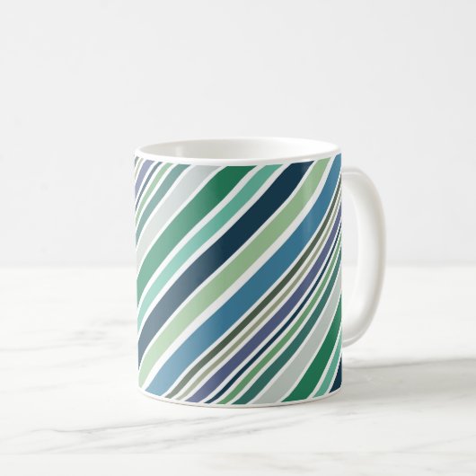 Farbige diagonale Streifen Kaffeetasse (VorderseiteRechts)