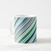 Farbige diagonale Streifen Kaffeetasse (Vorderseite Links)